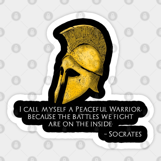 Socrates Quote Ancient Classical Greek Philosophy Sticker by Styr Designs